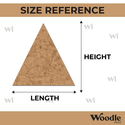 Floral Pre Marked Triangle Base MDF Design 1