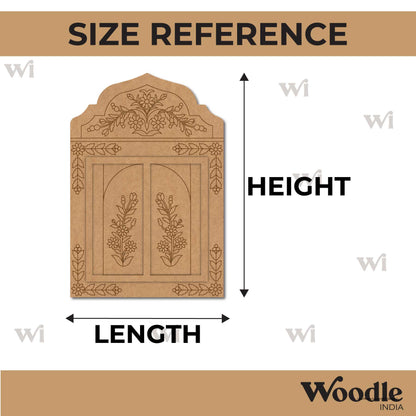 Floral Raj Dwar Jharokha Pre Marked MDF Design 1