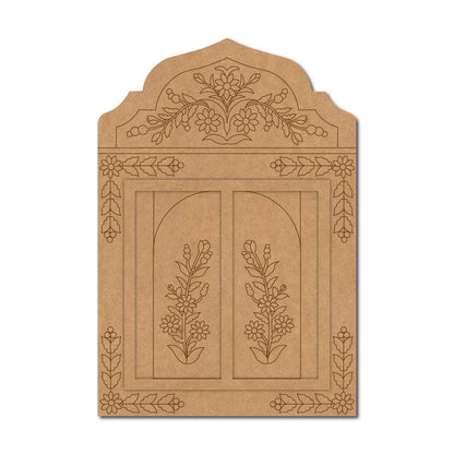Floral Raj Dwar Jharokha Pre Marked MDF Design 1