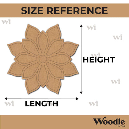 Floral Reusable Rangoli Base MDF Design 1