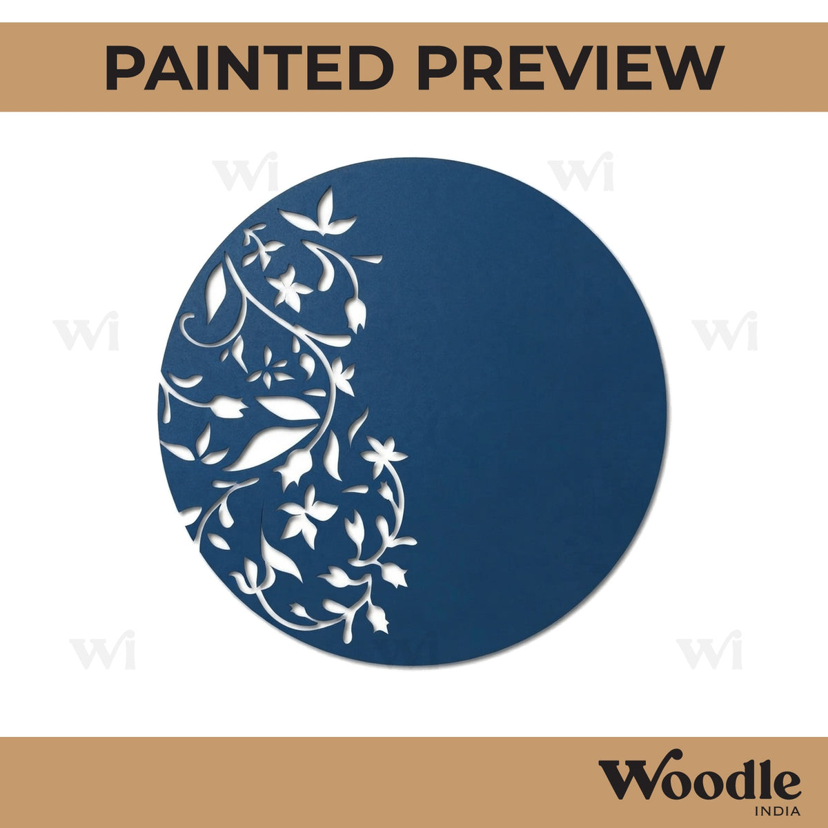 Floral Round Cutout MDF Design 1