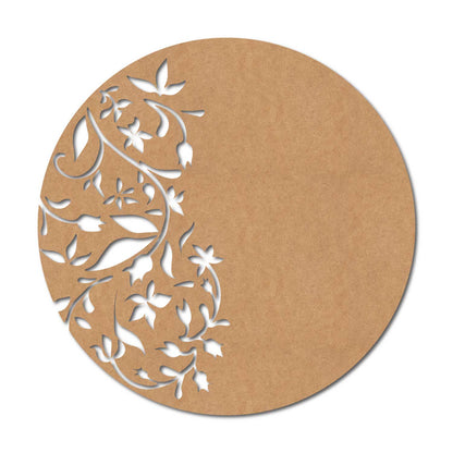 Floral Round Cutout MDF Design 1