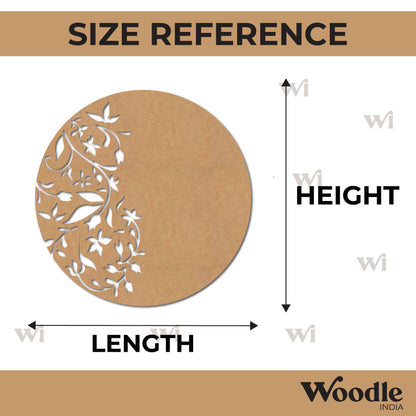 Floral Round Cutout MDF Design 1