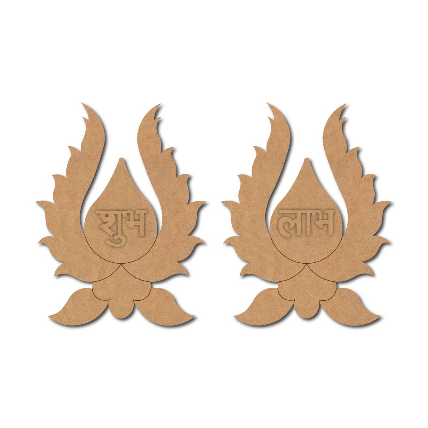 Floral Shubh Labh Pre Marked Base MDF Design 1