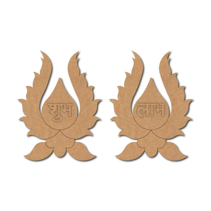 Floral Shubh Labh Pre Marked Base MDF Design 1