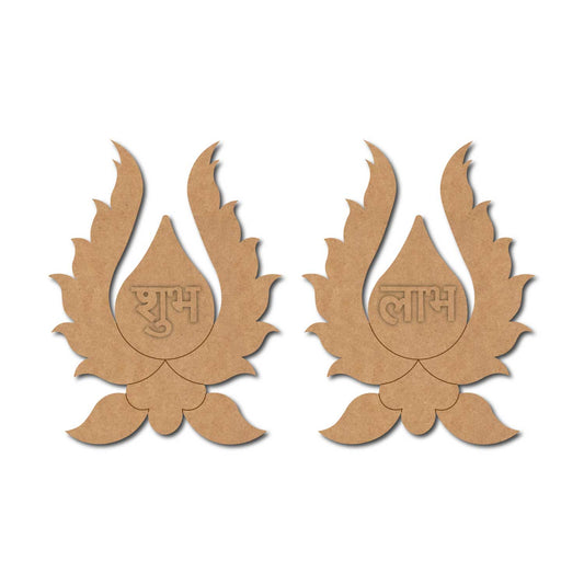 Floral Shubh Labh Pre Marked Base MDF Design 1