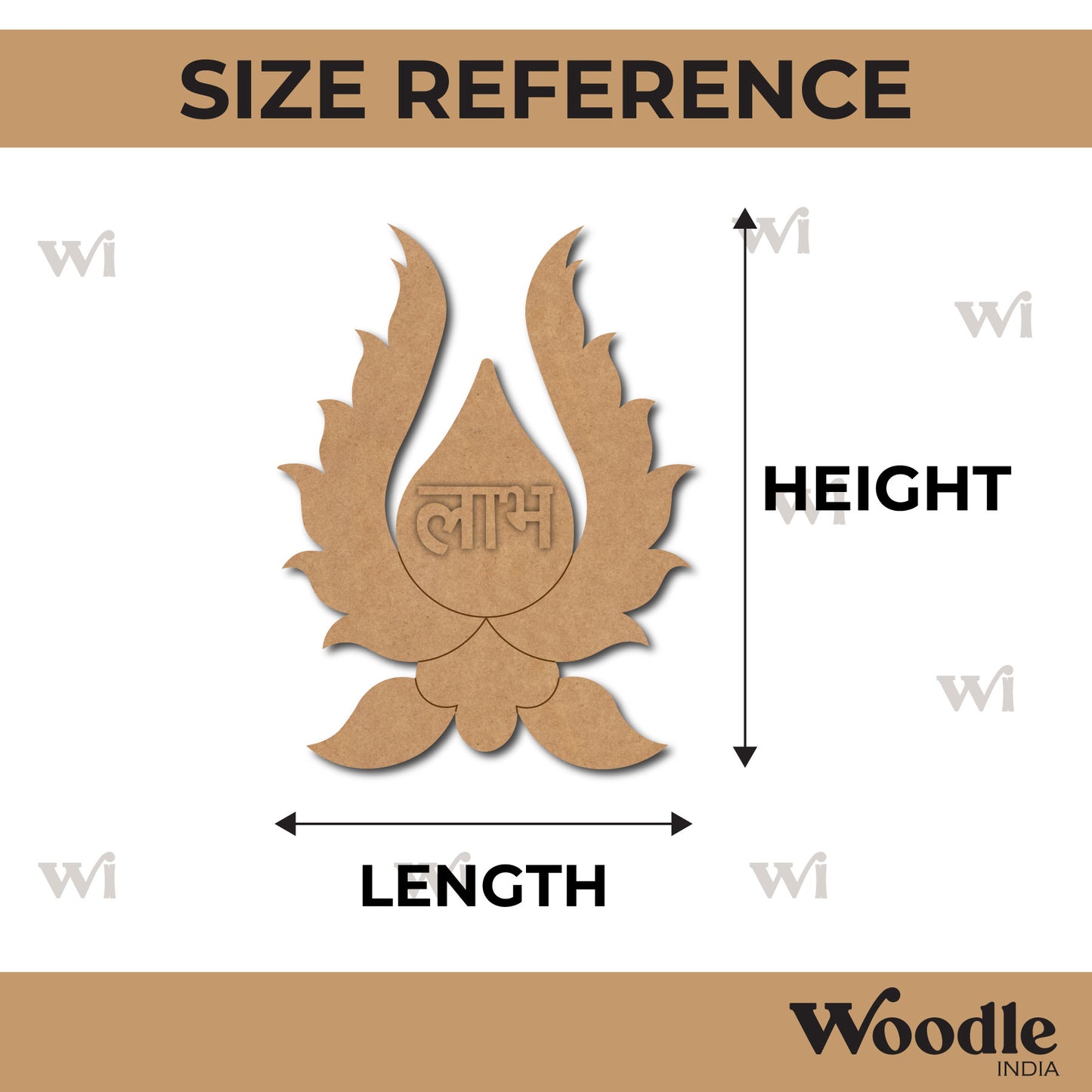Floral Shubh Labh Pre Marked Base MDF Design 1