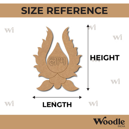 Floral Shubh Labh Pre Marked Base MDF Design 1