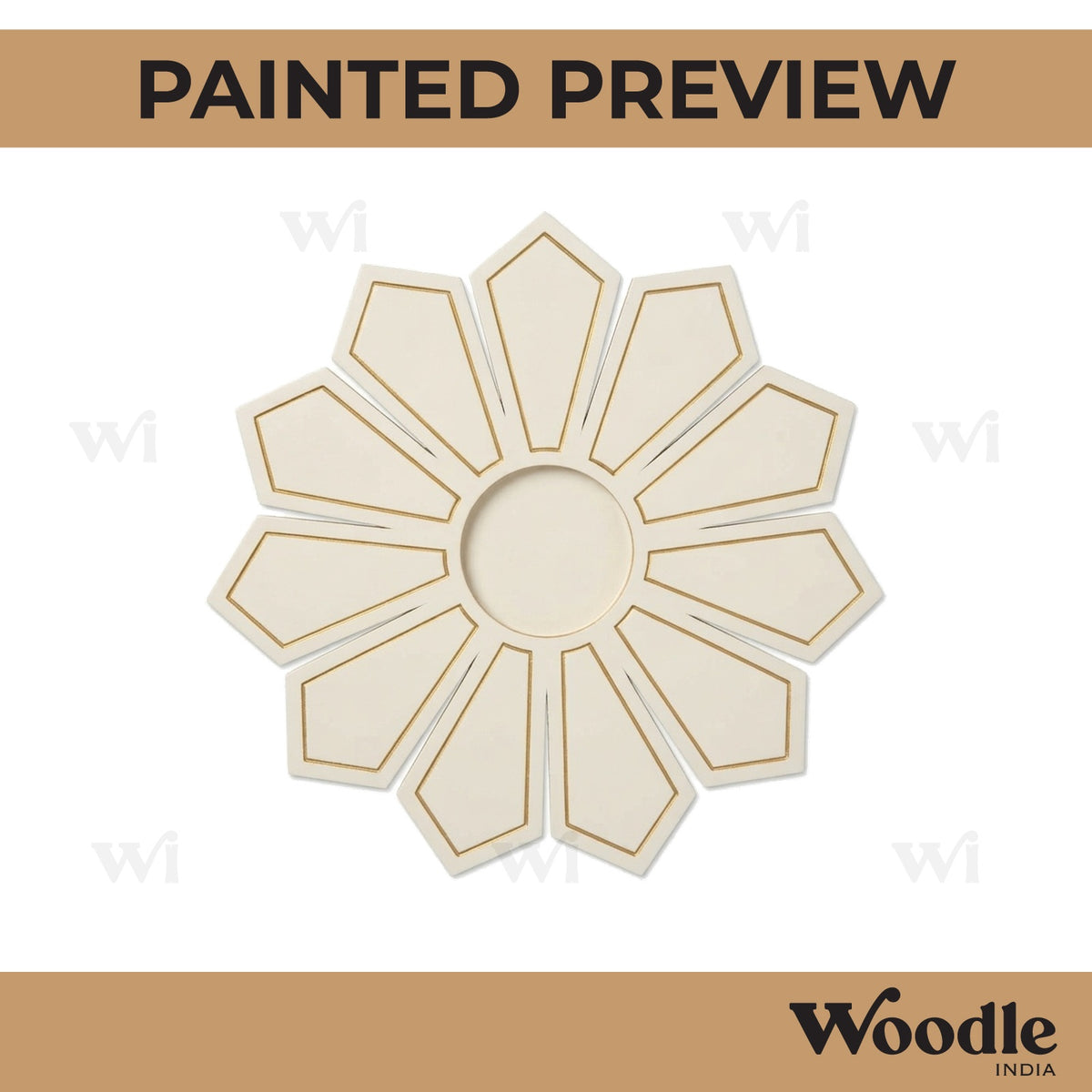 Floral Diya Tealight Holder MDF Design 7