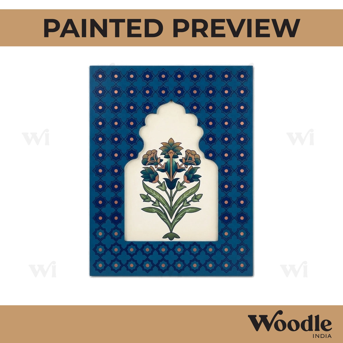 Floral Jharokha Pre Marked MDF Design 2