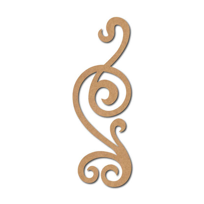 Flourish Cutout MDF Design 3