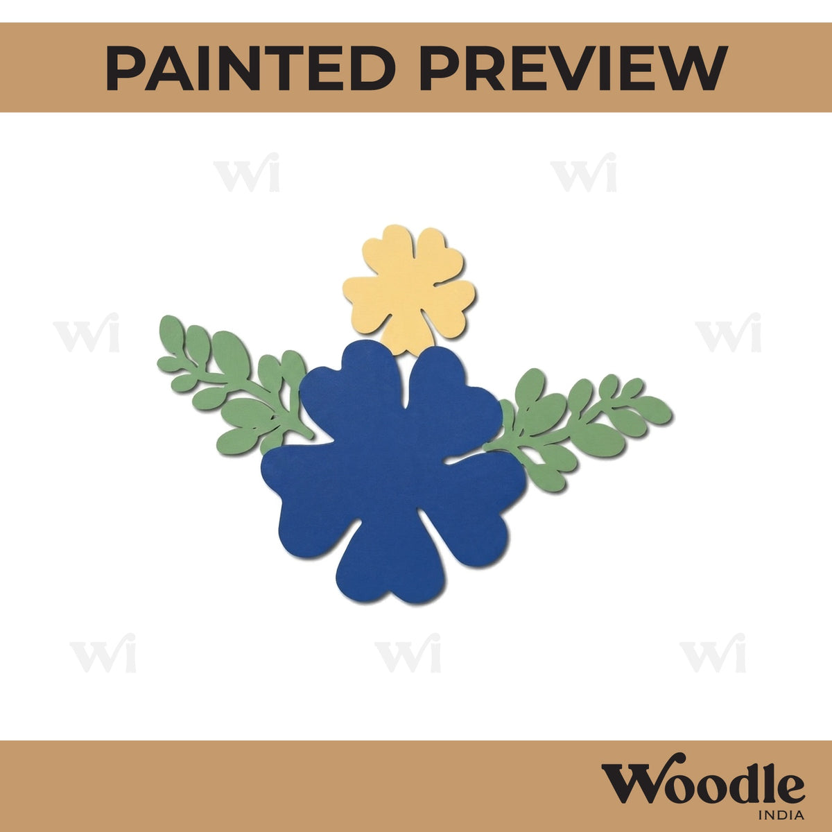 Flower Base Cutout MDF Design 1