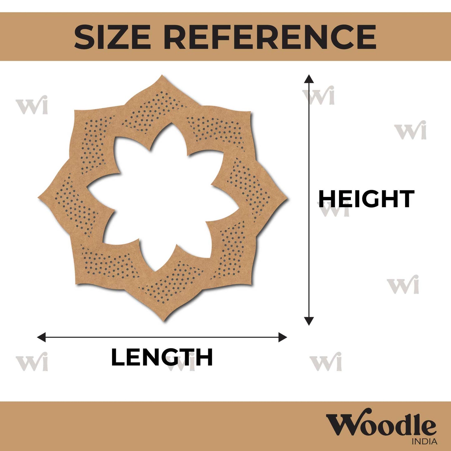 Flower Base Cutout MDF Design 11