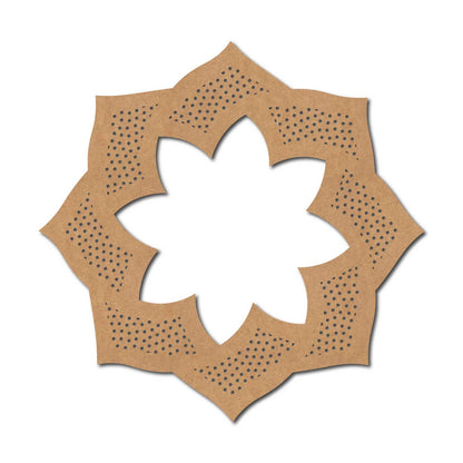 Flower Base Cutout MDF Design 11