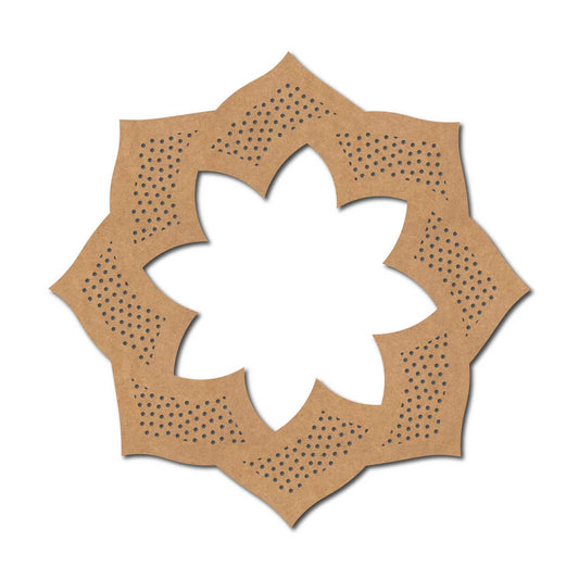 Flower Base Cutout MDF Design 11