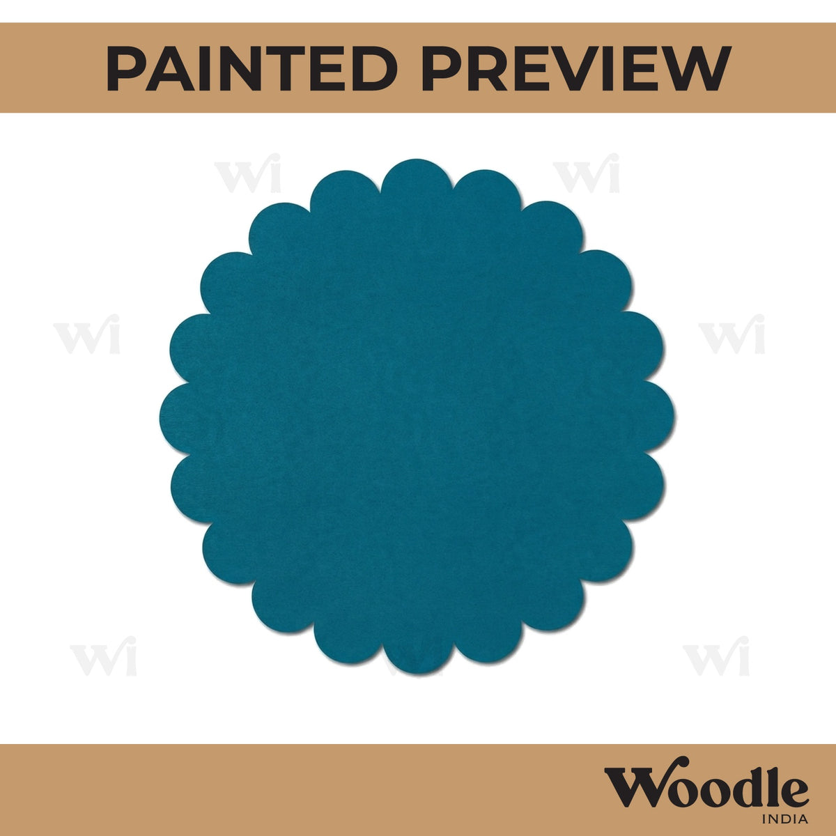 Flower Base Cutout MDF Design 4