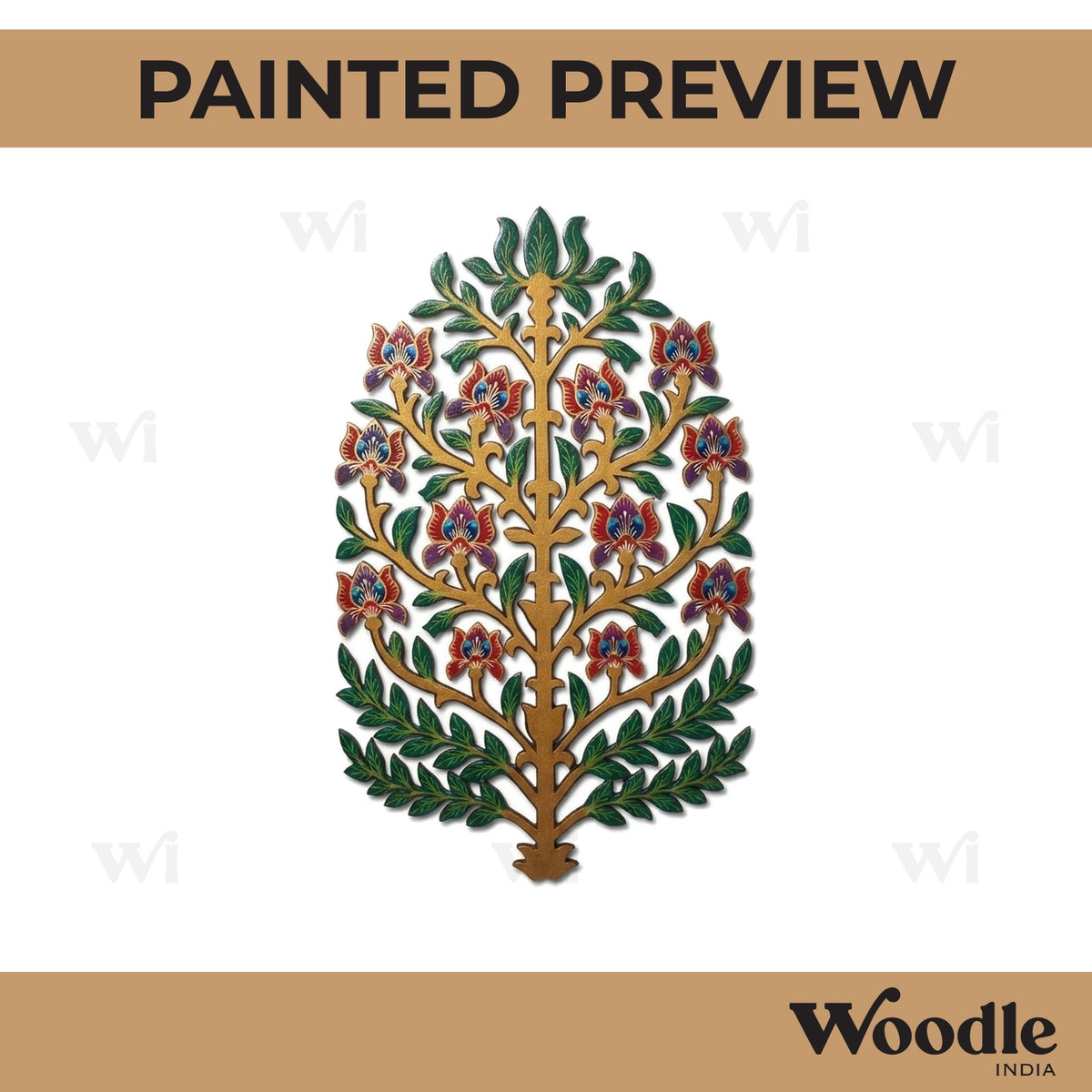 Flower Base Cutout MDF Design 6