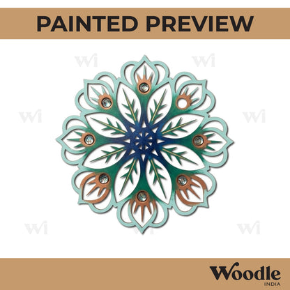 Flower Base Cutout MDF Design 7