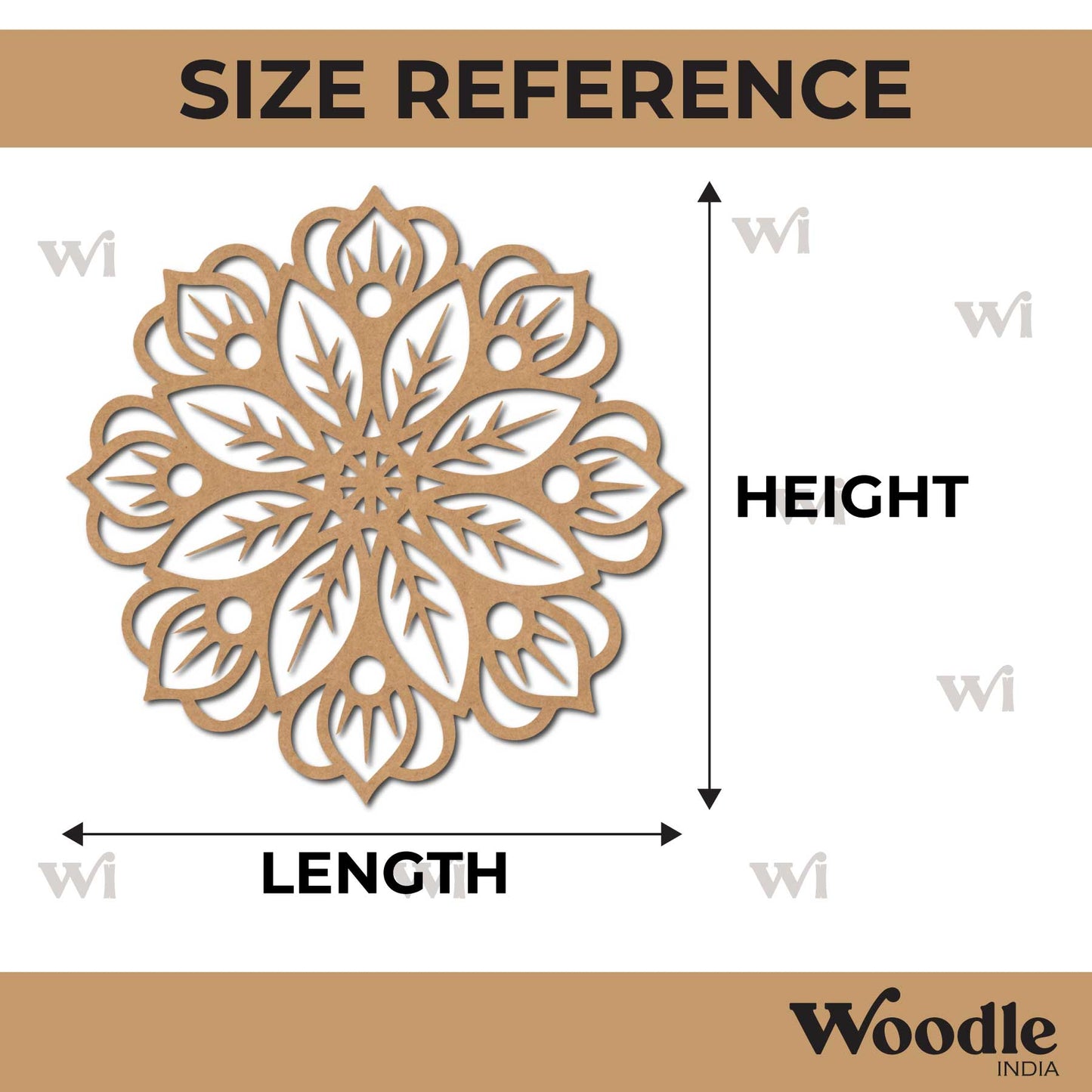 Flower Base Cutout MDF Design 7