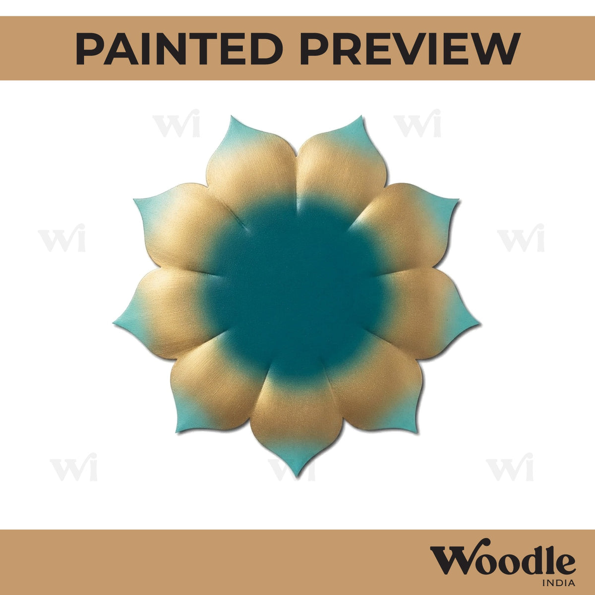 Flower Base Cutout MDF Design 8