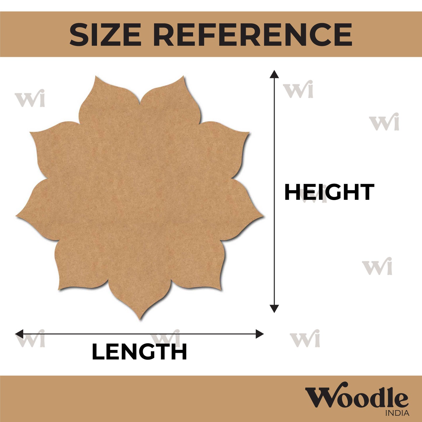 Flower Base Cutout MDF Design 8