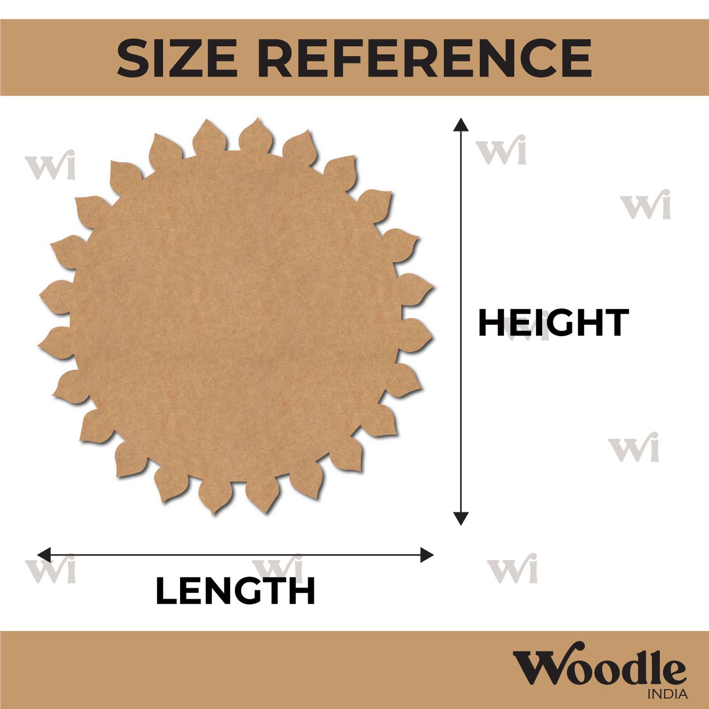 Flower Base Cutout MDF Design 9