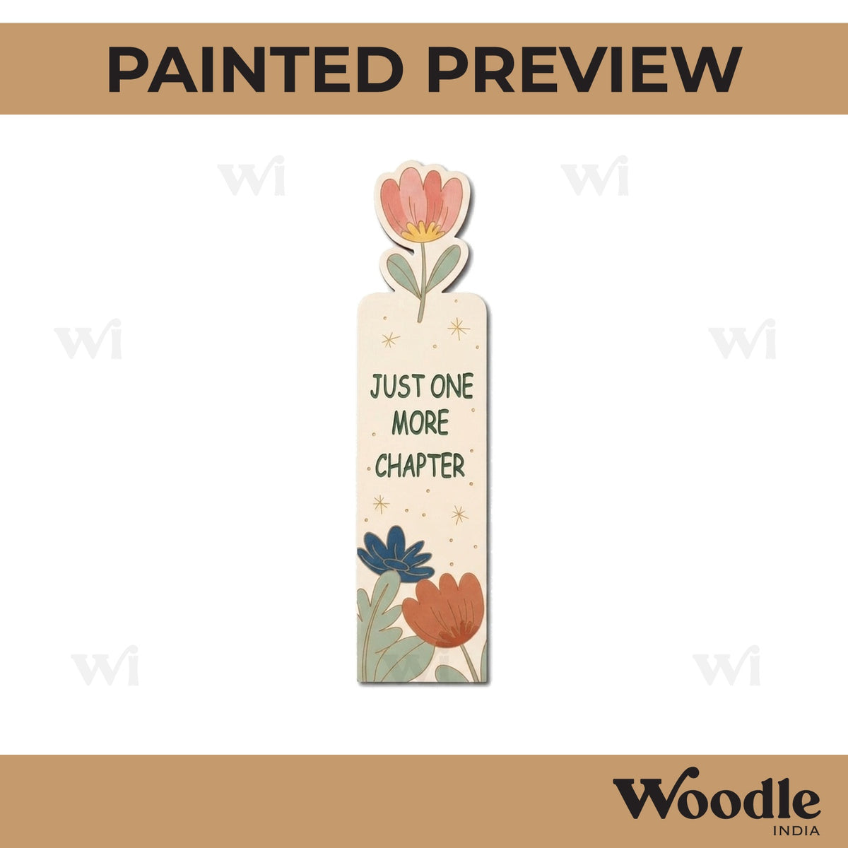 Flower Bookmark MDF Design 2