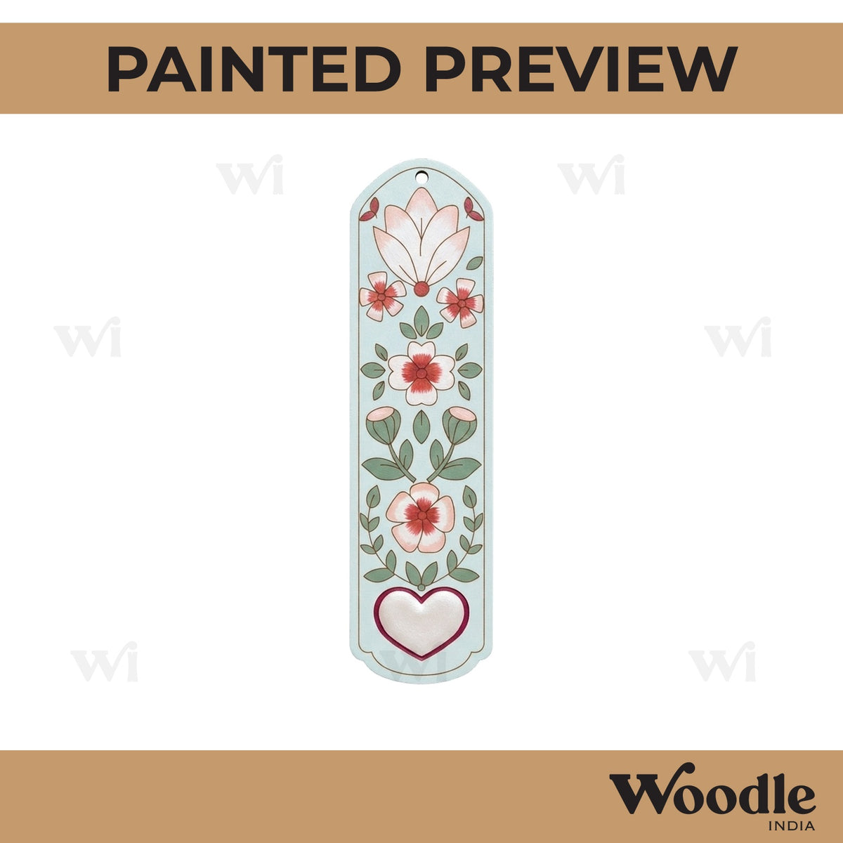 Flower Bookmark MDF Design 4