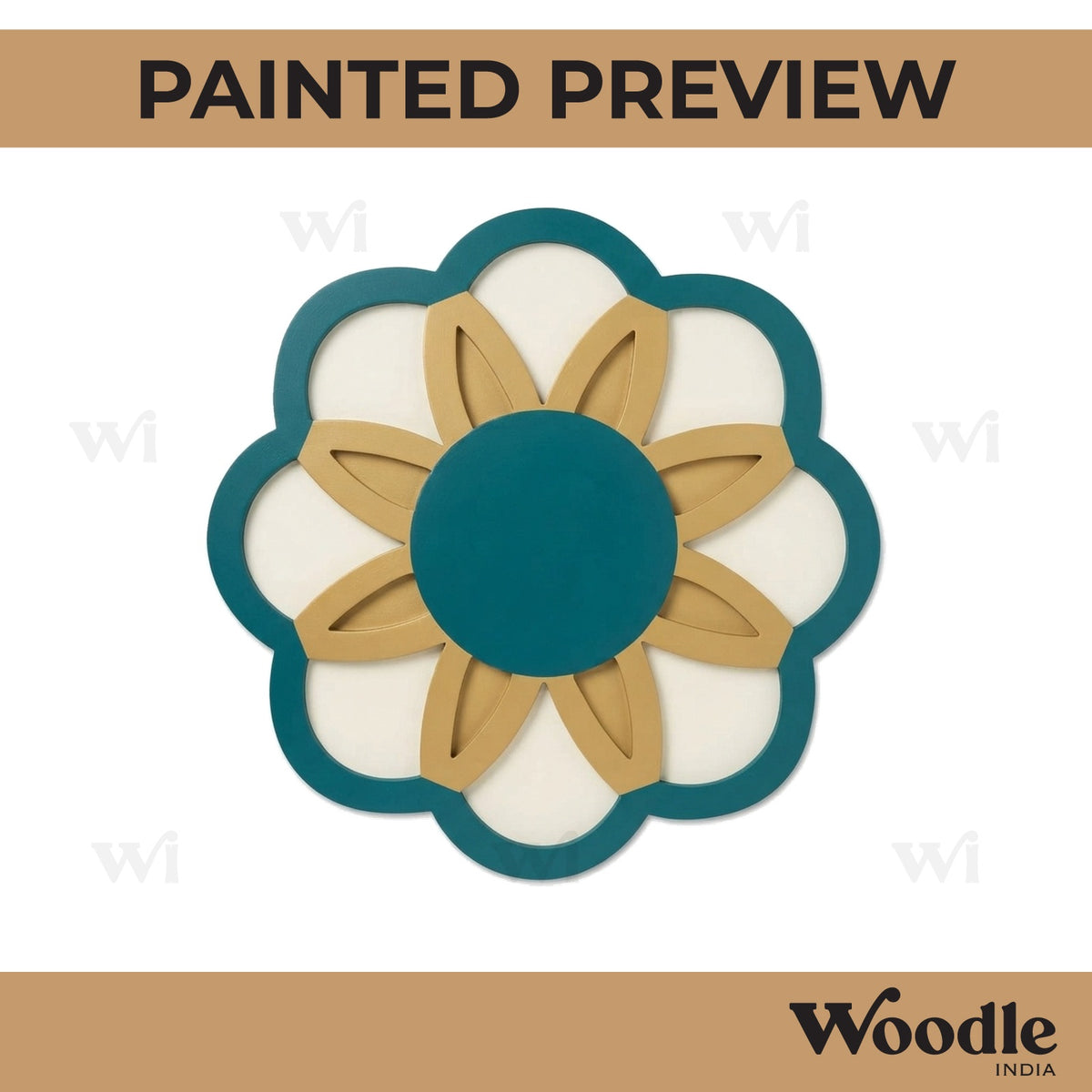 Flower Diya Tealight Holder MDF Design 1