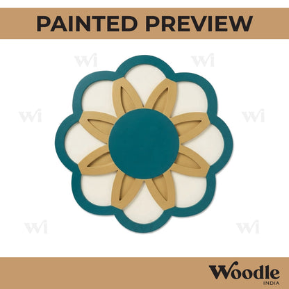 Flower Diya Tealight Holder MDF Design 1