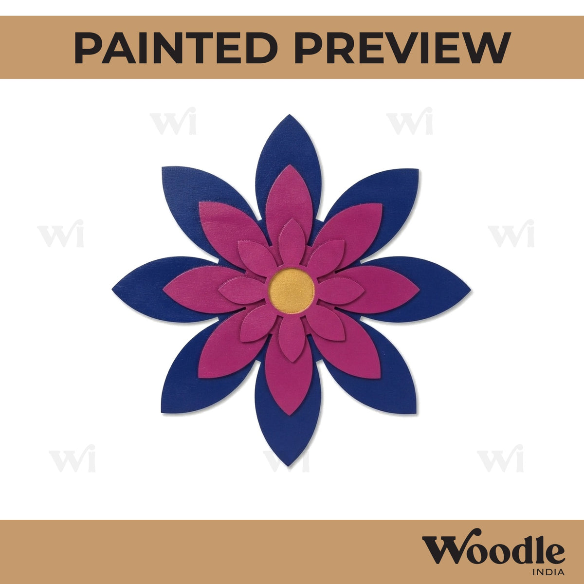 Flower Diya Tealight Holder MDF Design 11