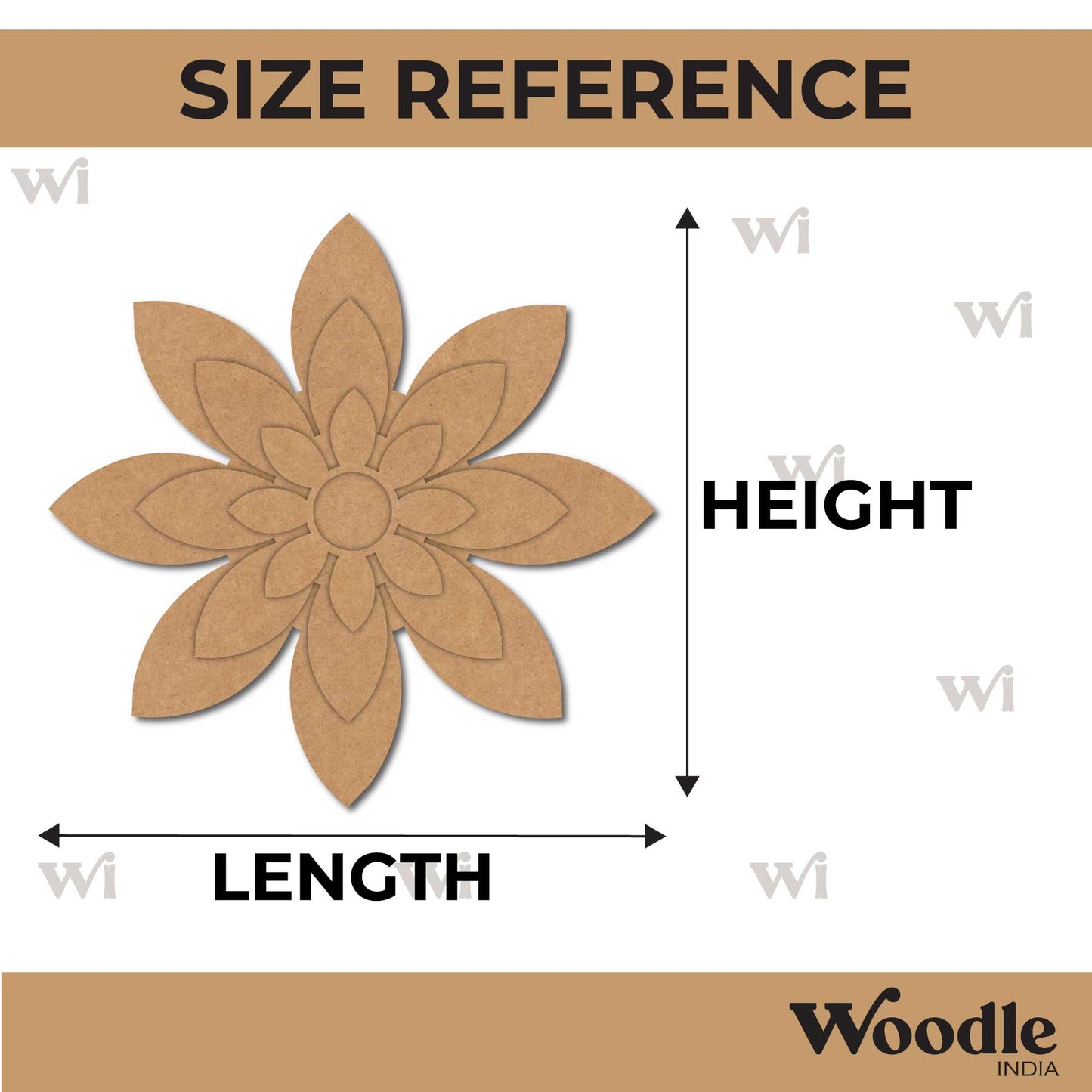 Flower Diya Tealight Holder MDF Design 11