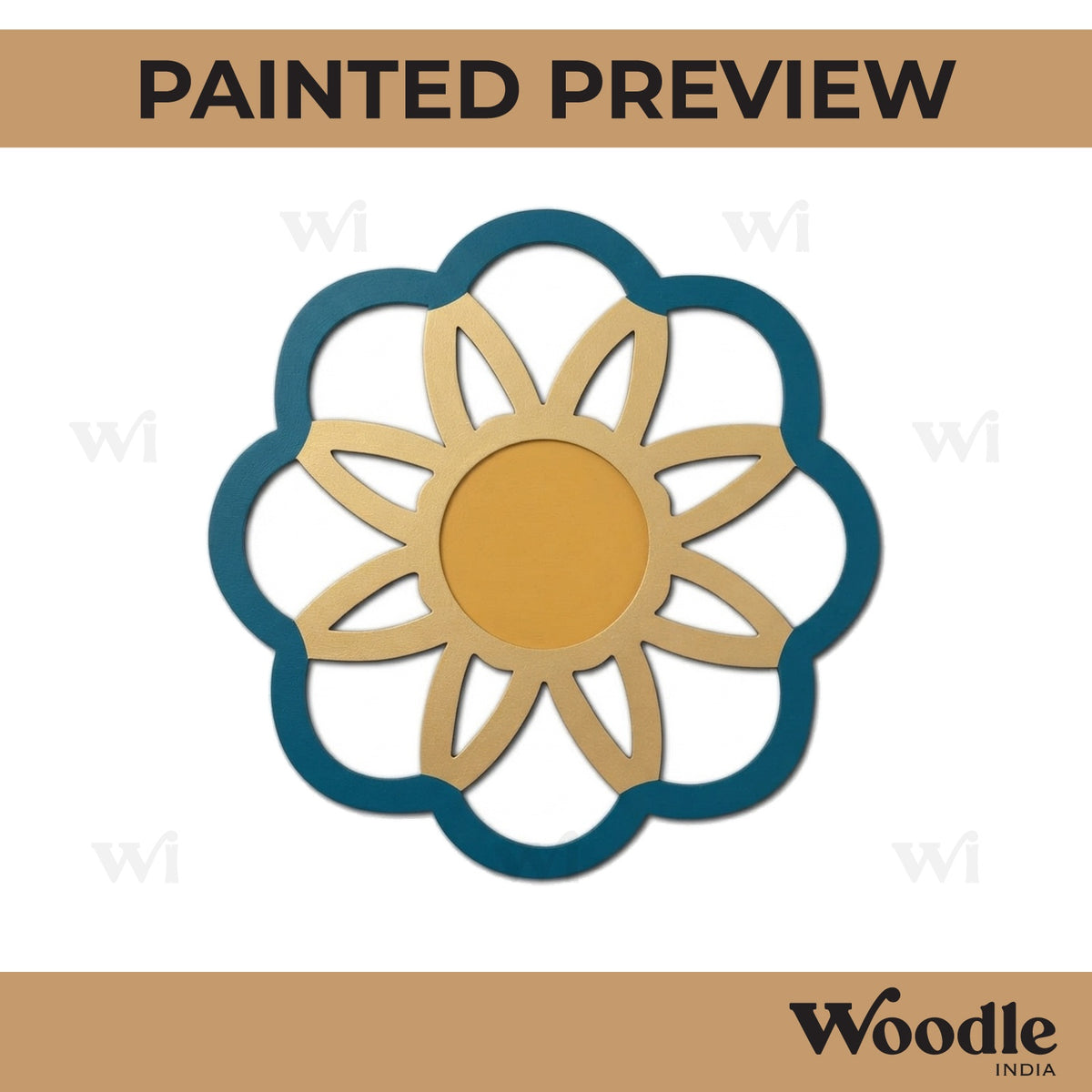 Flower Diya Tealight Holder MDF Design 2