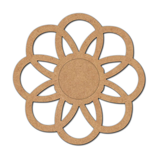Flower Diya Tealight Holder MDF Design 2