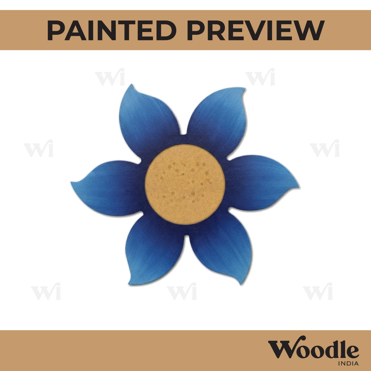 Flower Diya Tealight Holder MDF Design 4