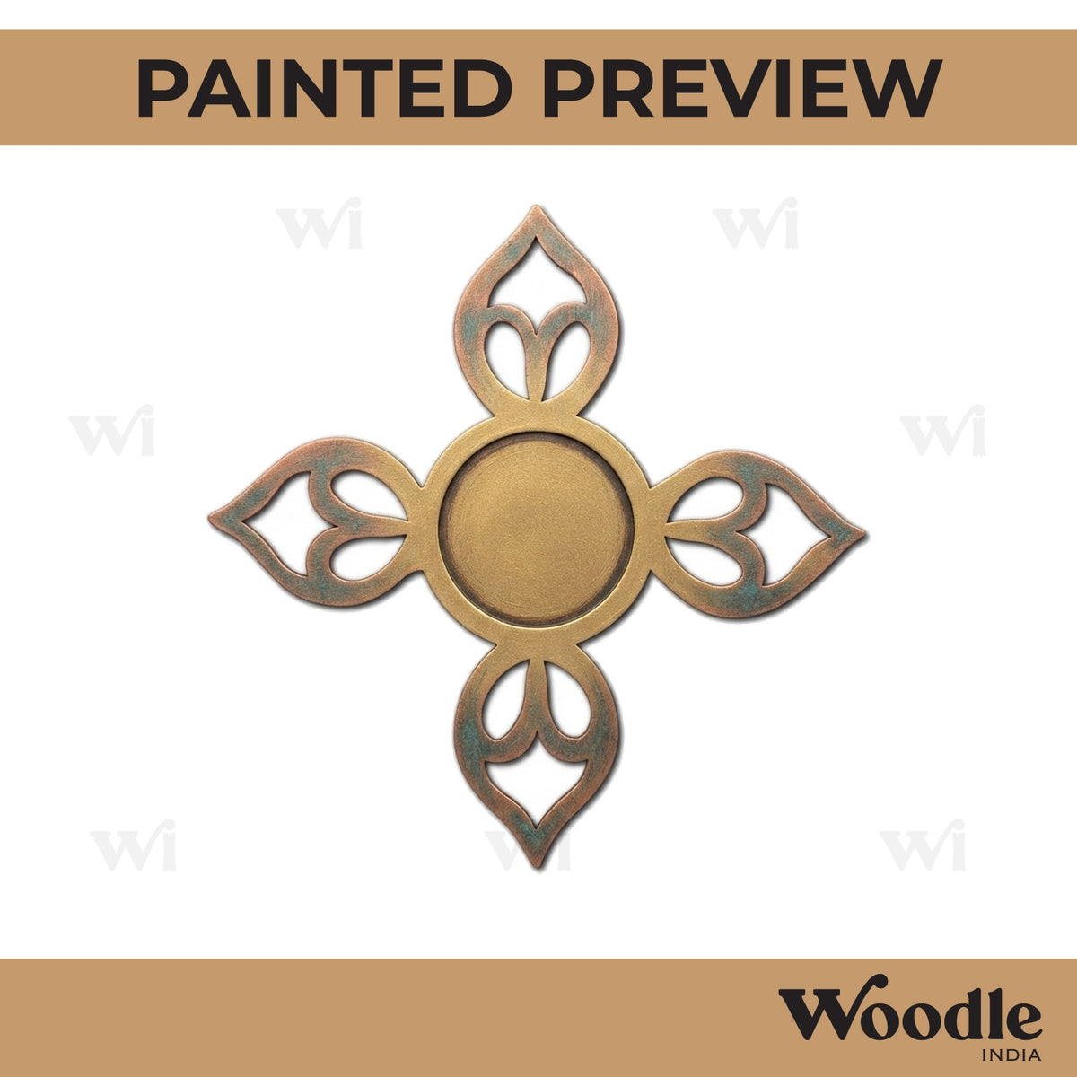 Flower Diya Tealight Holder MDF Design 6
