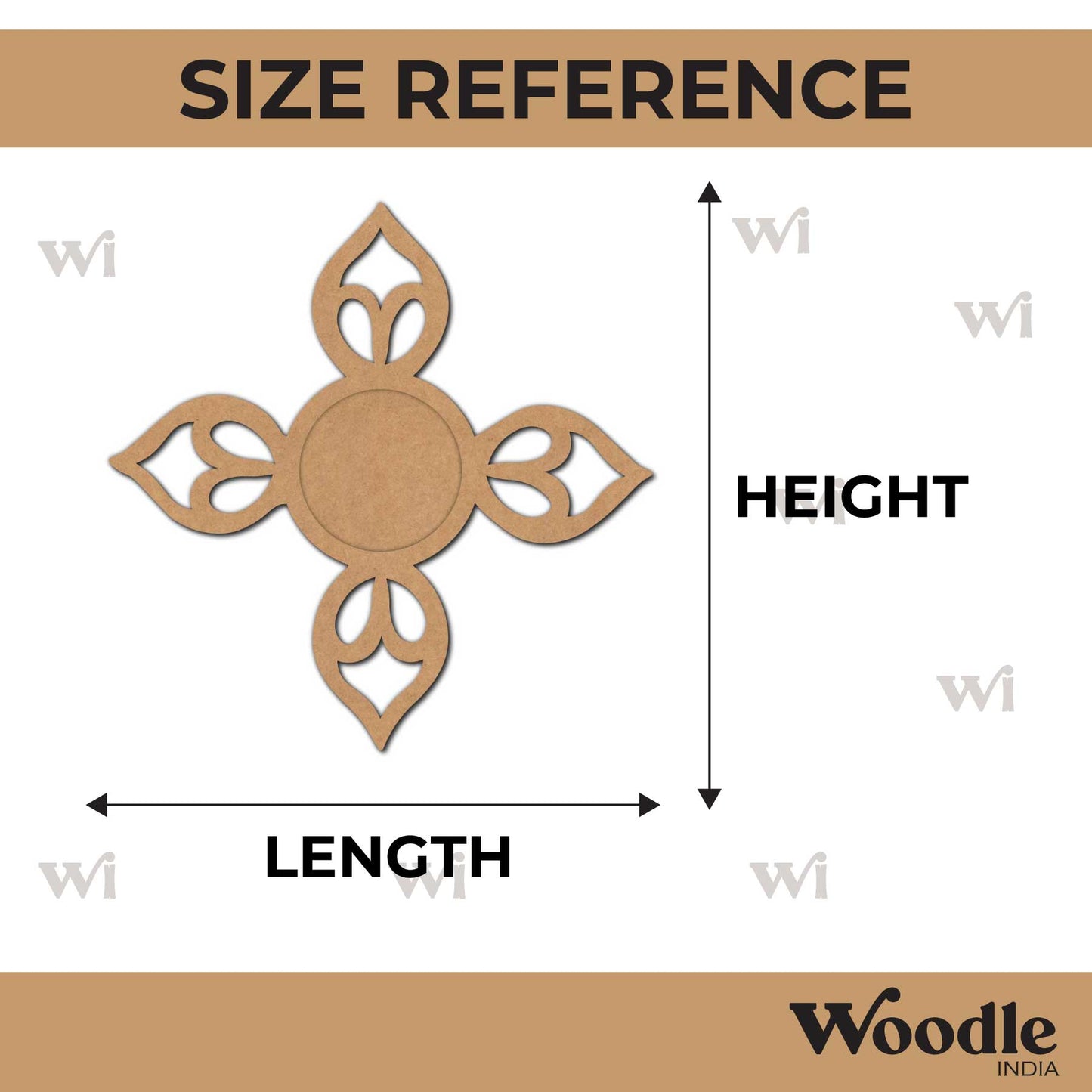 Flower Diya Tealight Holder MDF Design 6