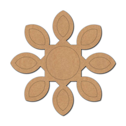 Flower Diya Tealight Holder MDF Design 7