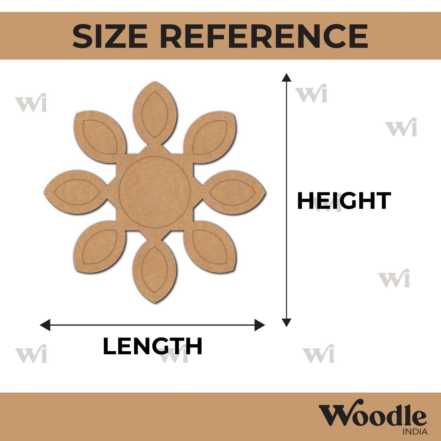 Flower Diya Tealight Holder MDF Design 7
