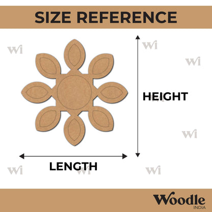 Flower Diya Tealight Holder MDF Design 7