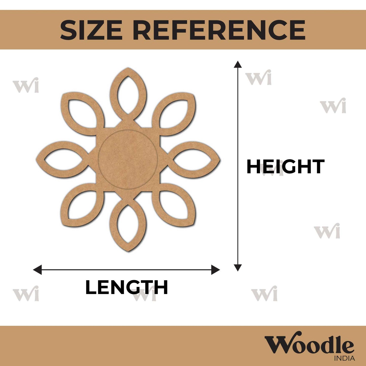 Flower Diya Tealight Holder MDF Design 8