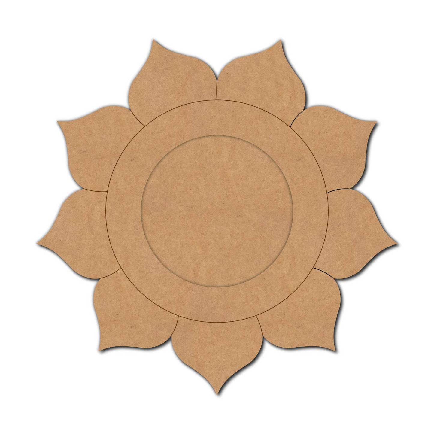 Flower Diya Tealight Holder Pre Marked MDF Design 1