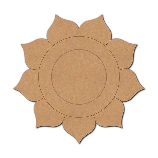 Flower Diya Tealight Holder Pre Marked MDF Design 1
