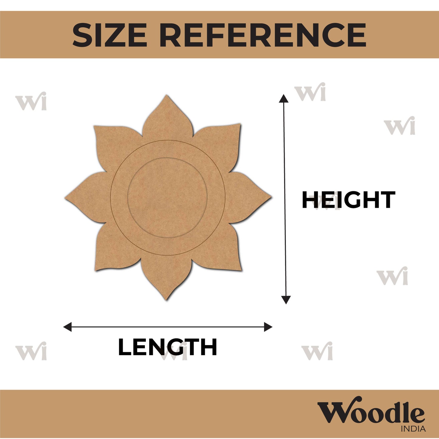 Flower Diya Tealight Holder Pre Marked MDF Design 2