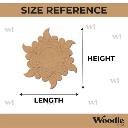 Flower Diya Tealight Holder Pre Marked MDF Design 3