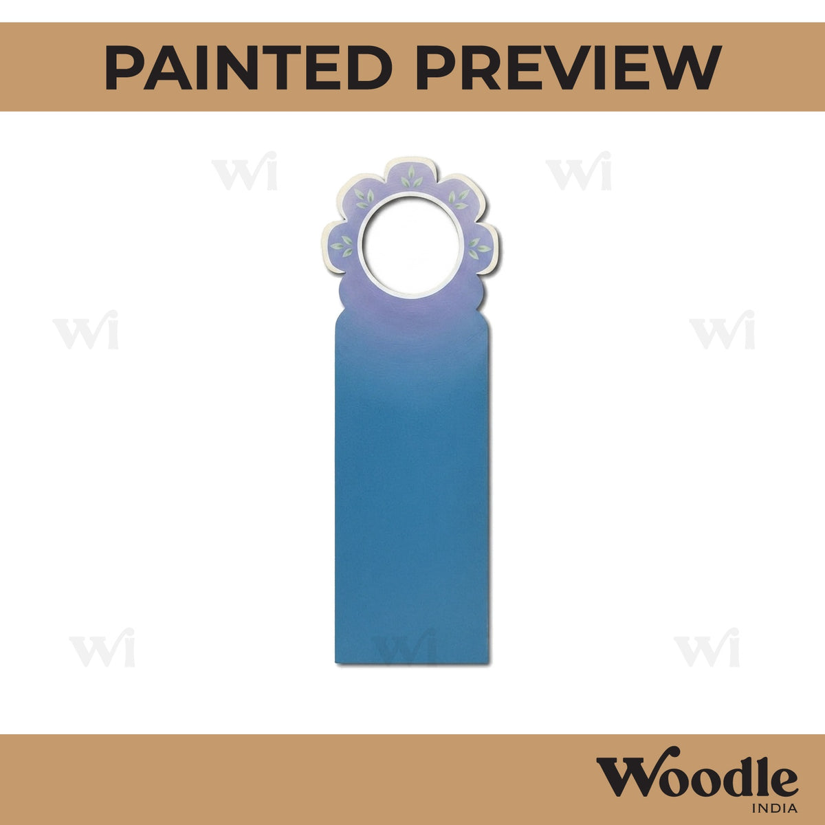 Flower Door Knob Hanger MDF Design 1
