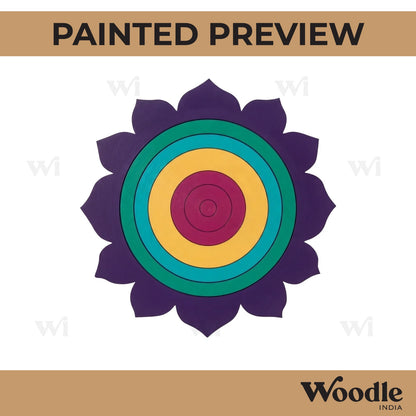 Flower Evil Eye Pre Marked MDF Design 1