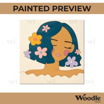 Flower Girl Pre Marked Square MDF Design 1