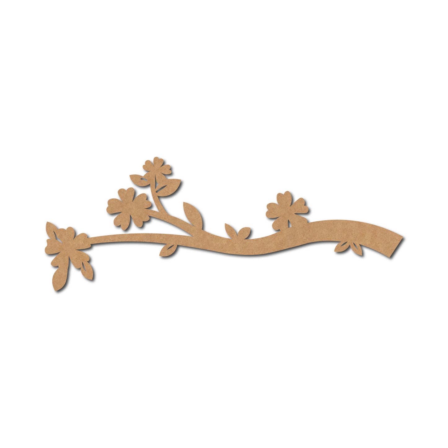 Flower Leaves Branch Cutout MDF Design 2