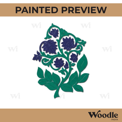 Flower Leaves Motif Pre Marked Base MDF Design 1
